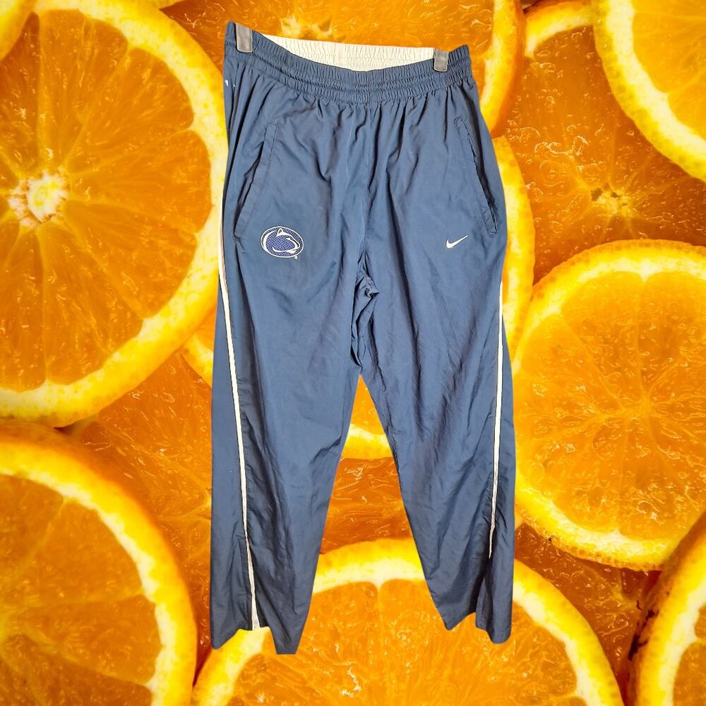 Nike Men's Navy Fit Strom Polyester Pull-On Penn State Trackpants Size S